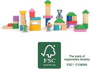 Cubetti da costruzione FSC - Regalo bambini 1 anno